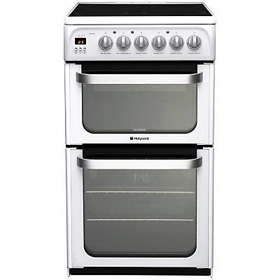 Hotpoint HUE53PS Electric Cooker, White Hotpoint HUE53PS Electric Cooker, White